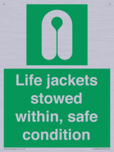 Life jackets stowed within